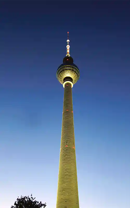 Stuttgarter Fernsehturm bei Nacht